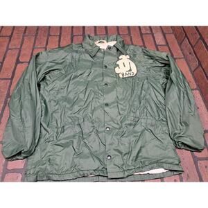 Vintage Don Alleson Athletic Windbreaker Jacket Snap Medium Green Made USA